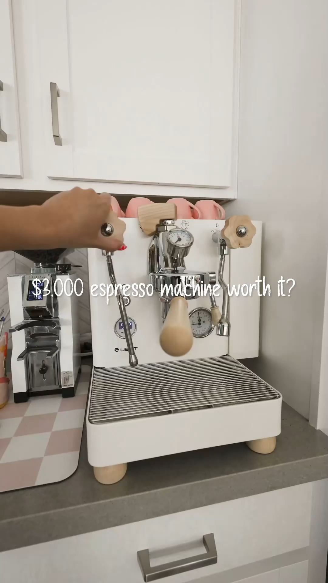 A beautiful morning coffee preparation routine