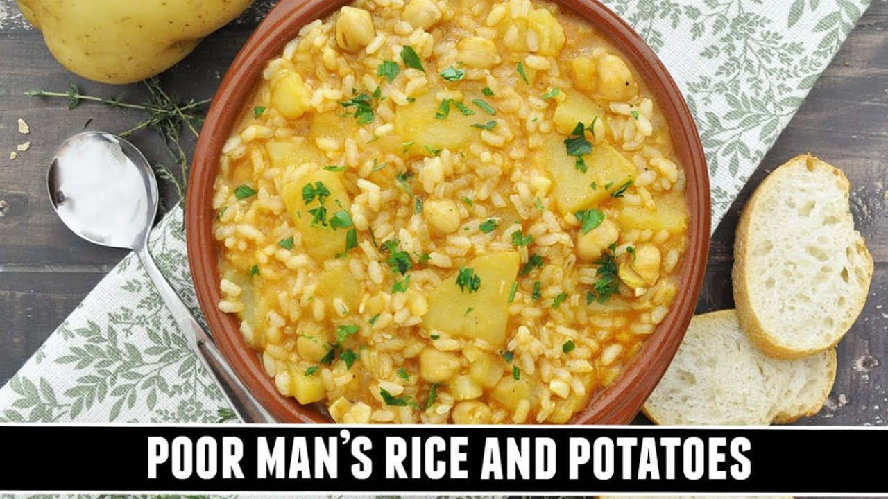 Spanish poor man’s rice and potatoes