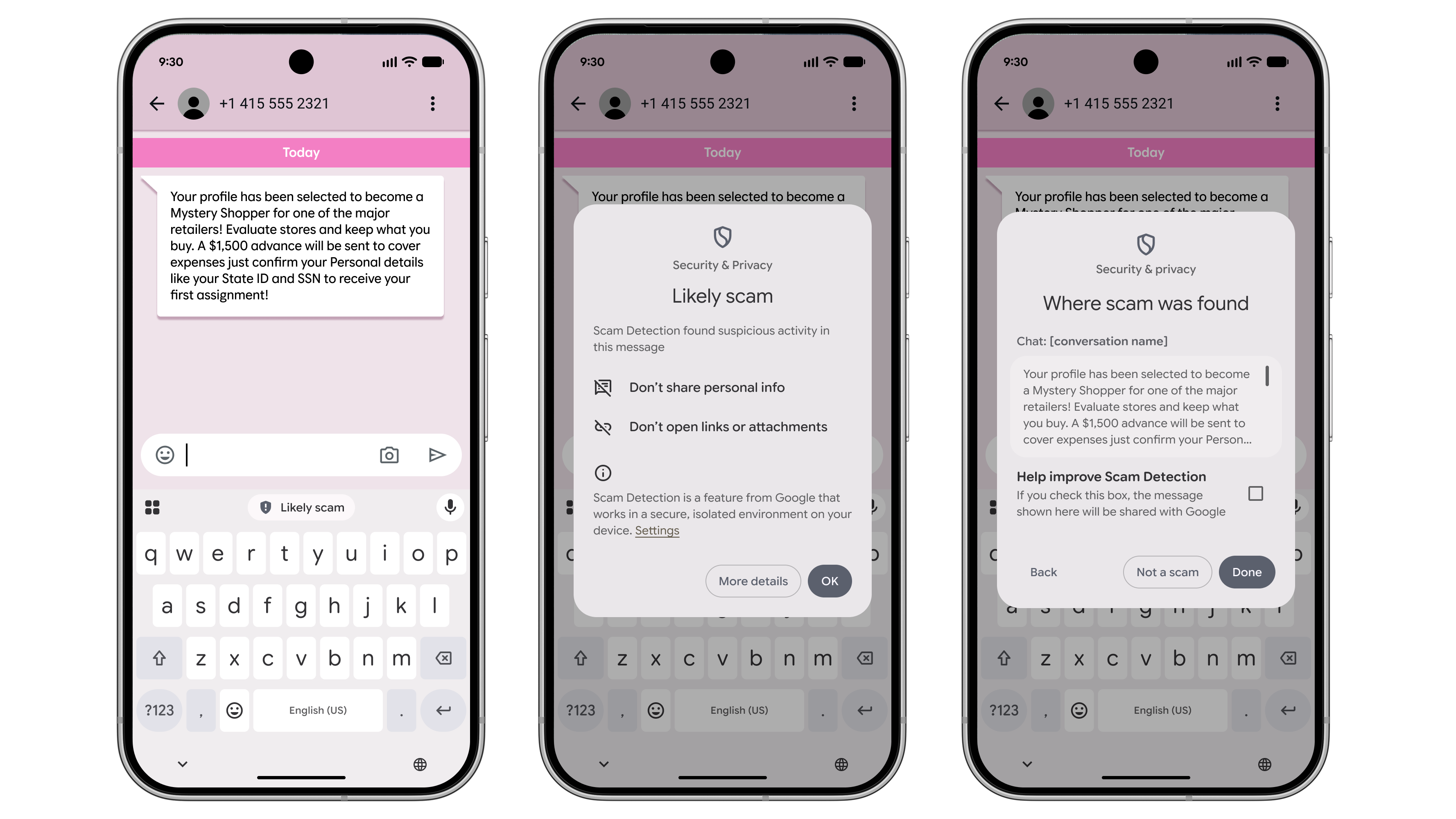 Latest Pixel feature drop expands access to scam-text detection