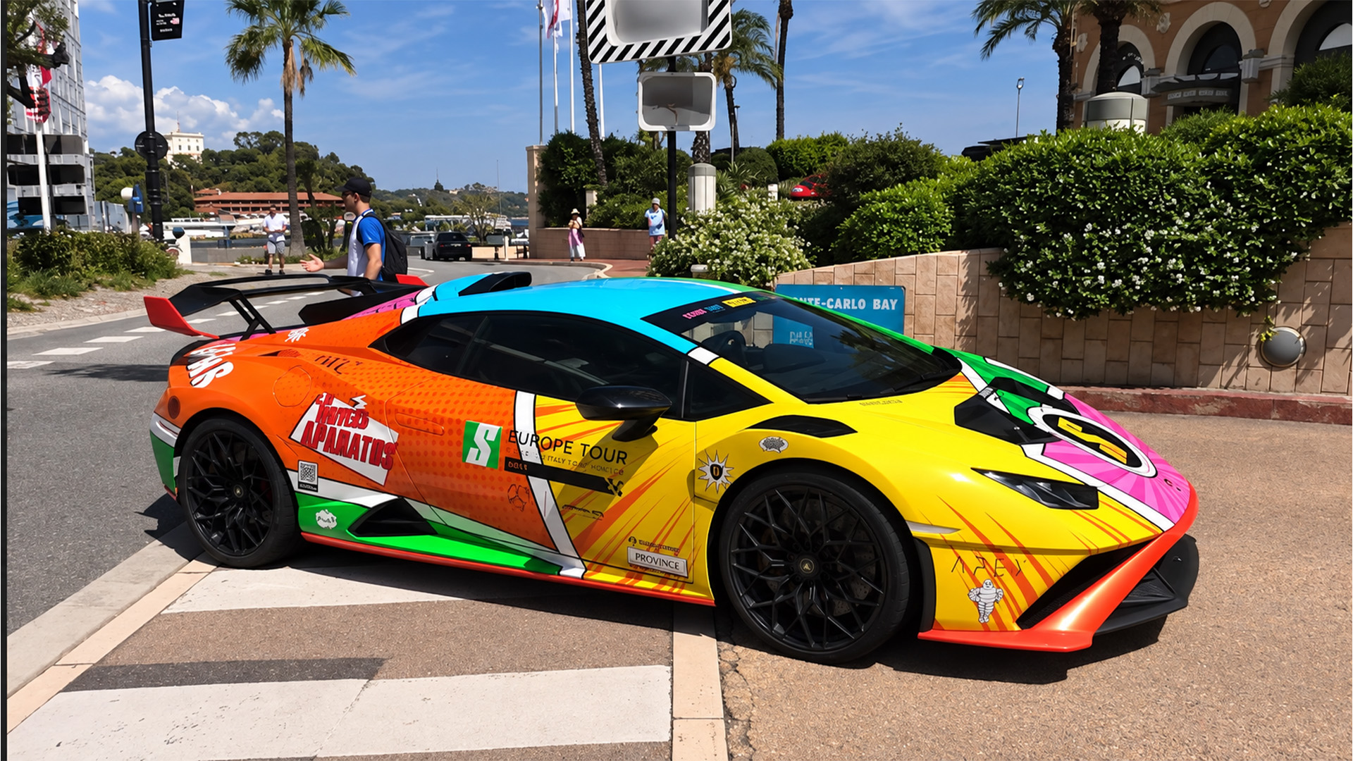 Custom race livery on a $350,000 Lamborghini
