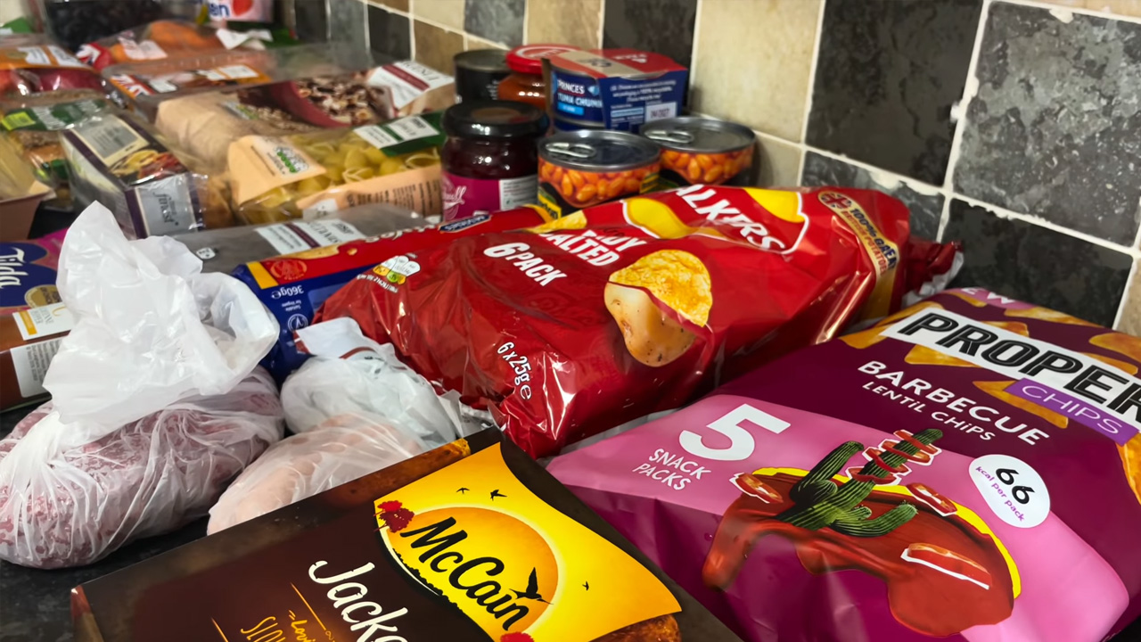 Weekly Tesco Scotland family grocery haul under £60