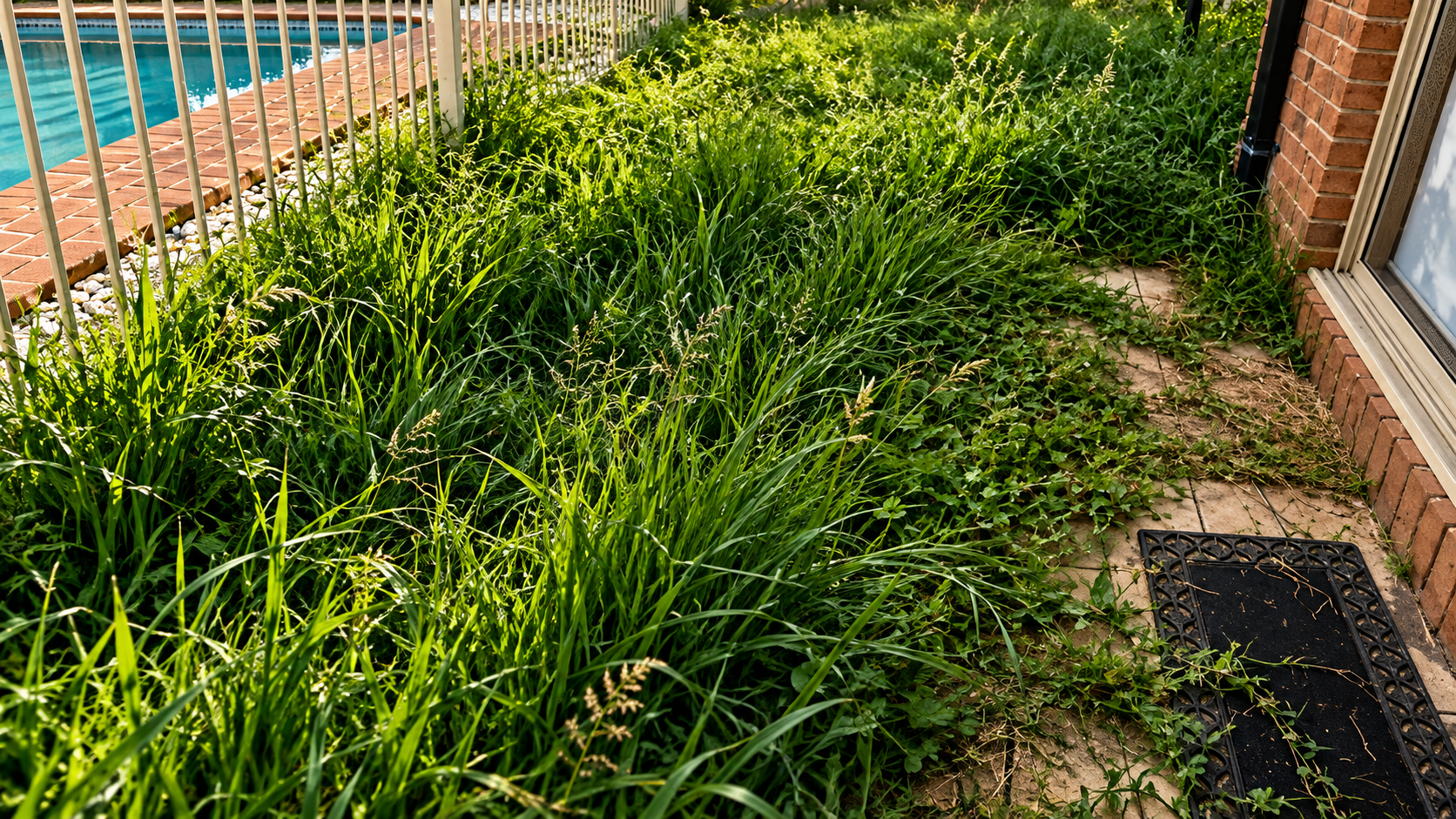 Satisfying overgrown yard cleanup