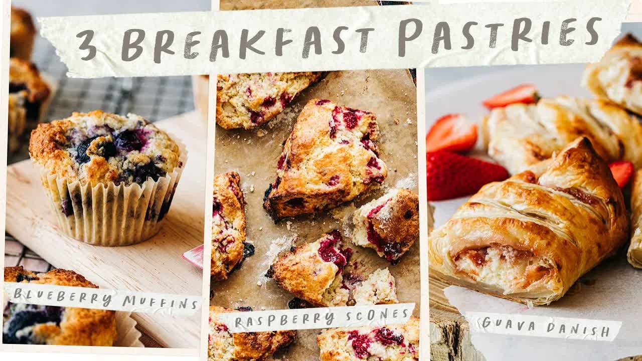 Three breakfast pastries built around seasonal fruit and reduced sugar