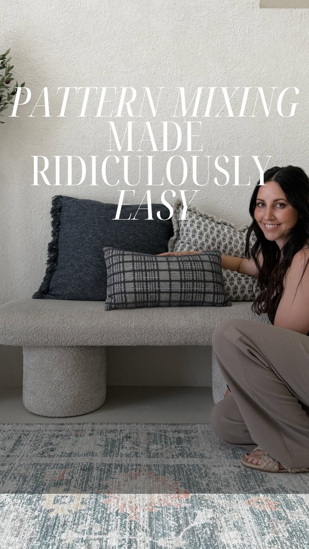 Easy pattern mixing formula for a stylish interior