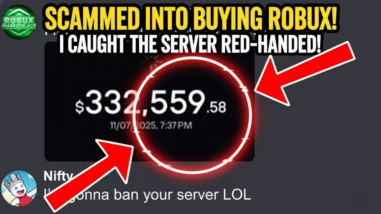 Exposing a Roblox Robux scam during a server investigation
