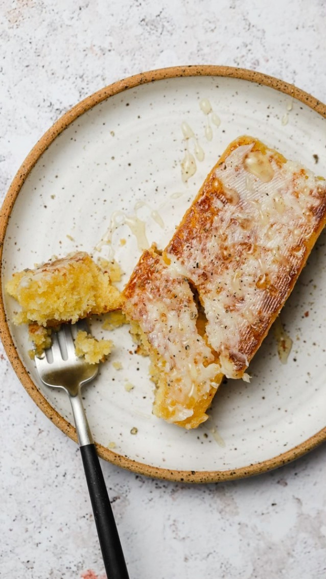 This griddled cornbread with honey butter works for every meal