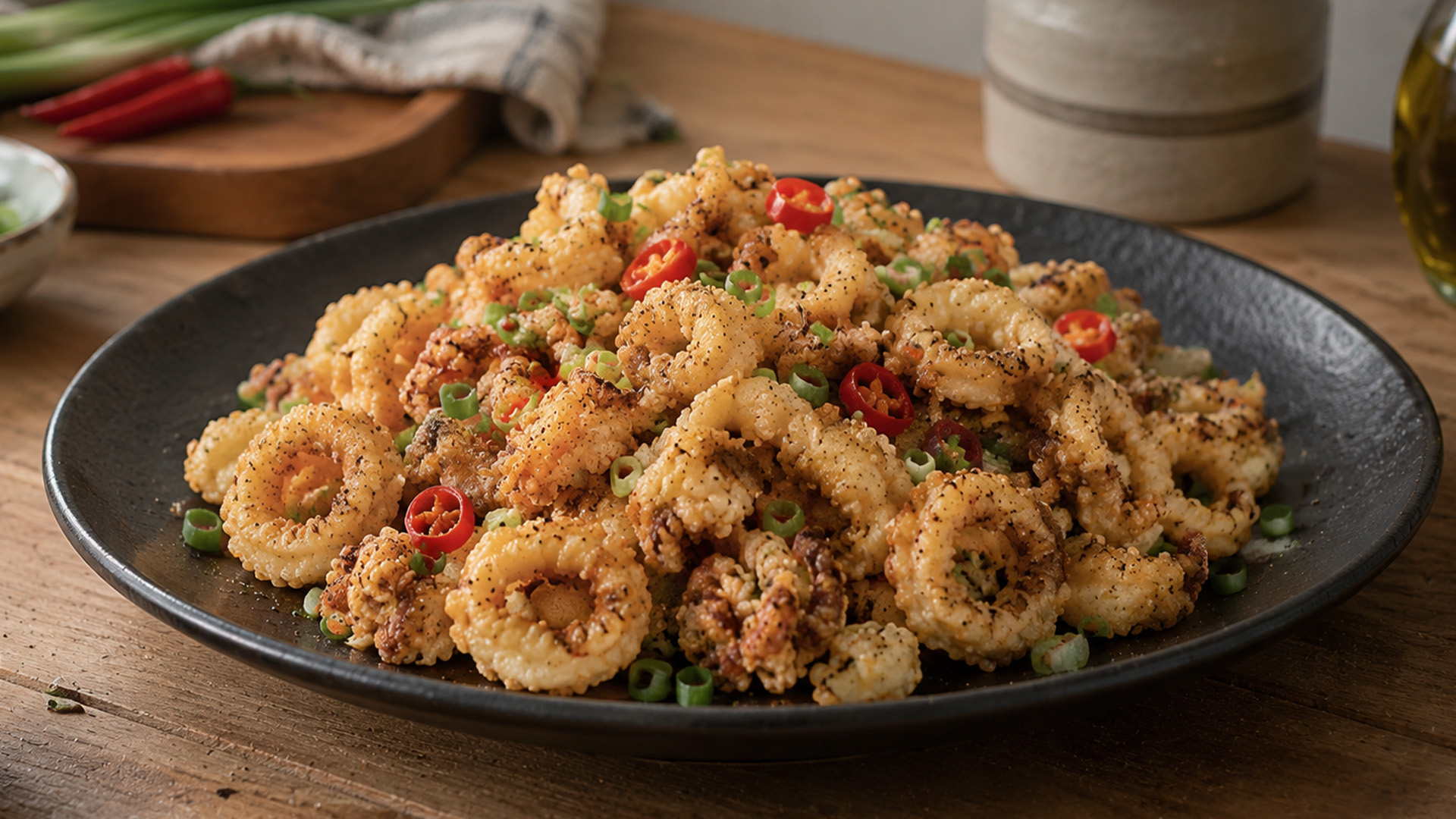 A Restaurant Style Salt and Pepper Calamari at Home
