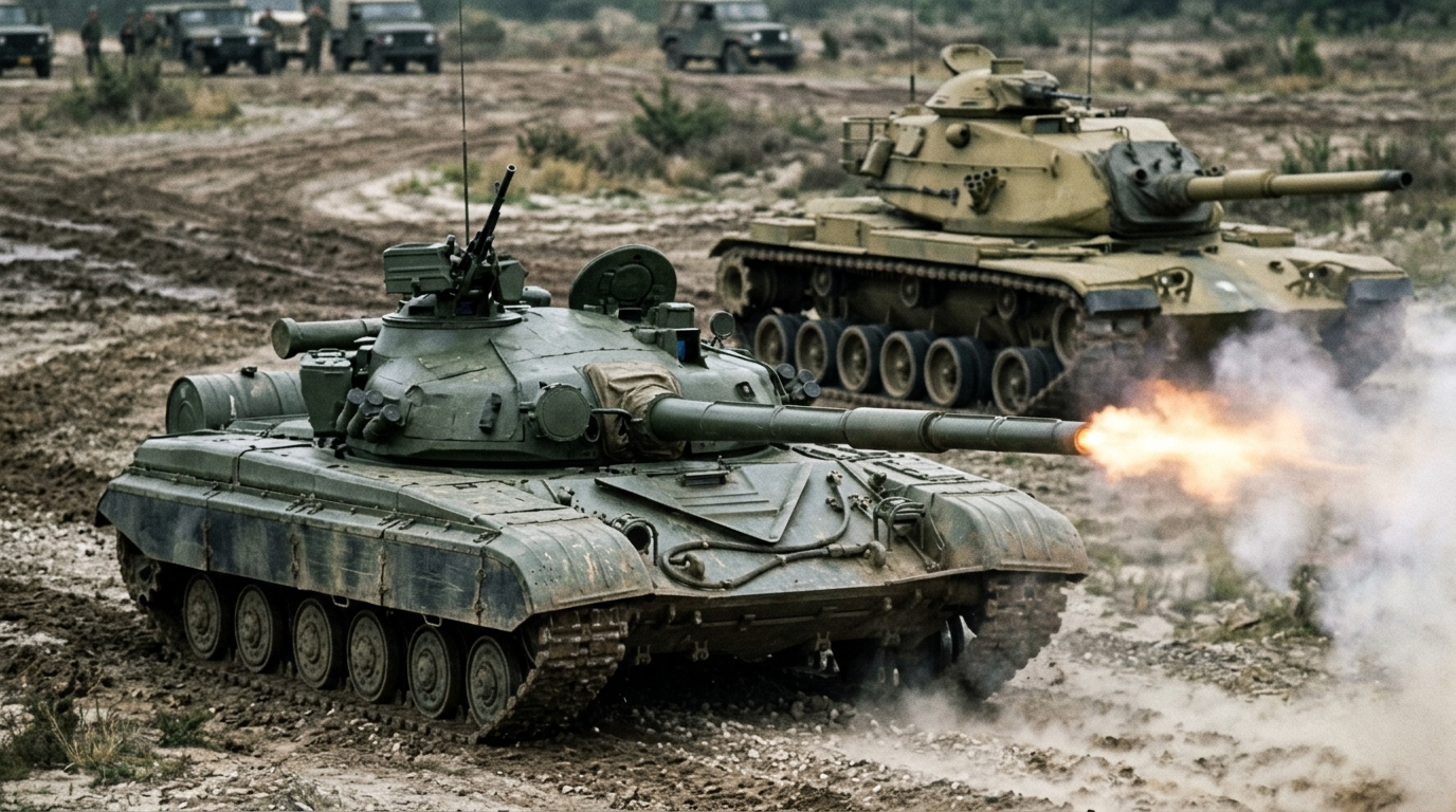 T-64 beat the M60 on armor and firepower