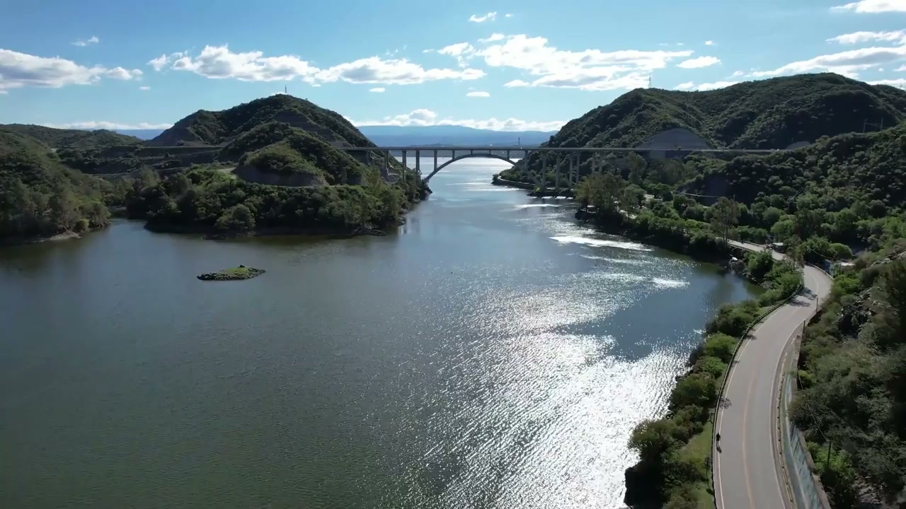 José Manuel de la Sota Bridge, Spain: Drone views of modern bridge ...