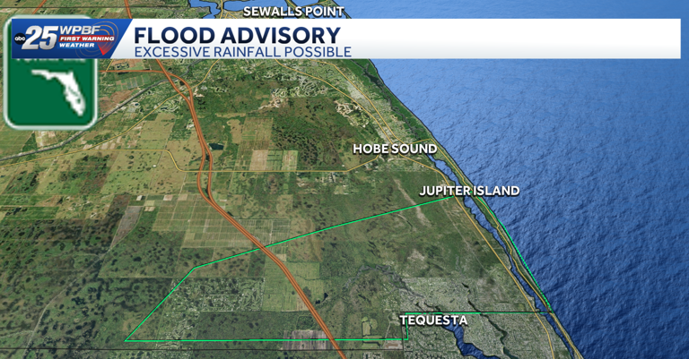 Flood advisory issued for parts of Martin County