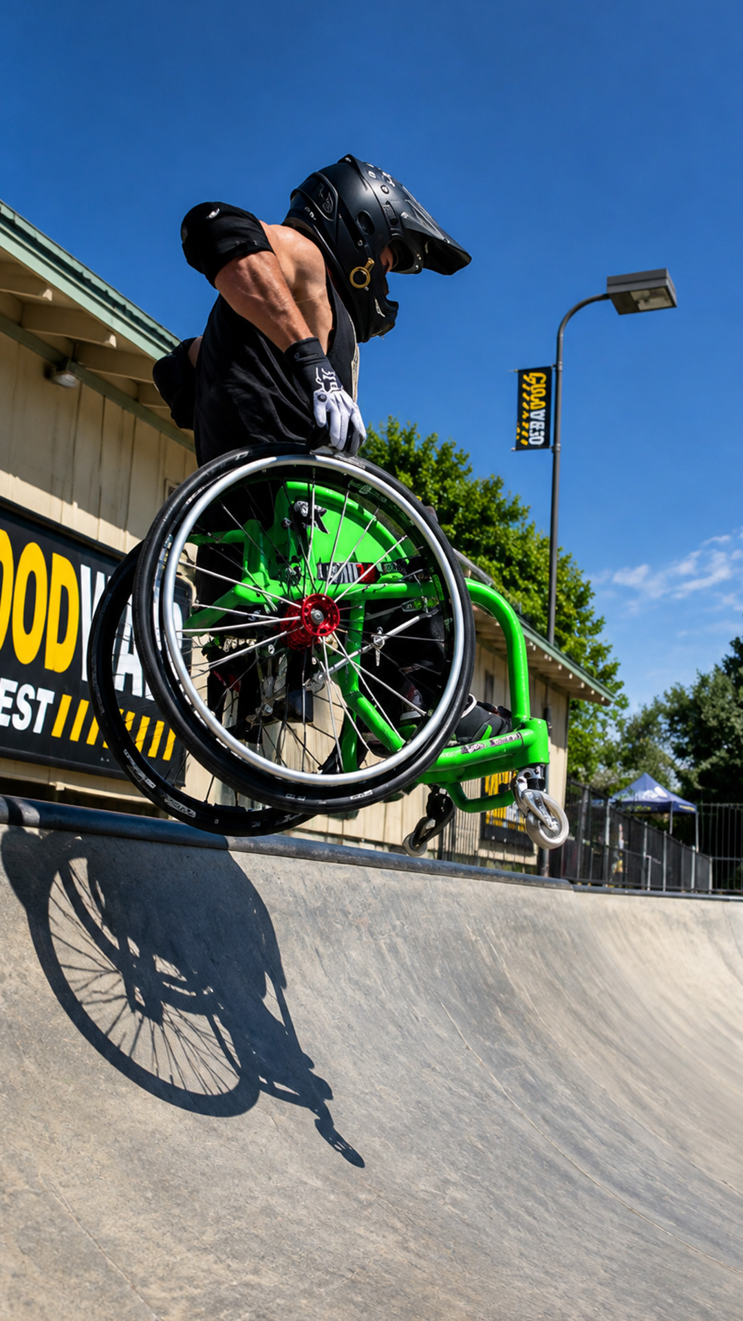 This wheelchair athlete takes on a skatepark