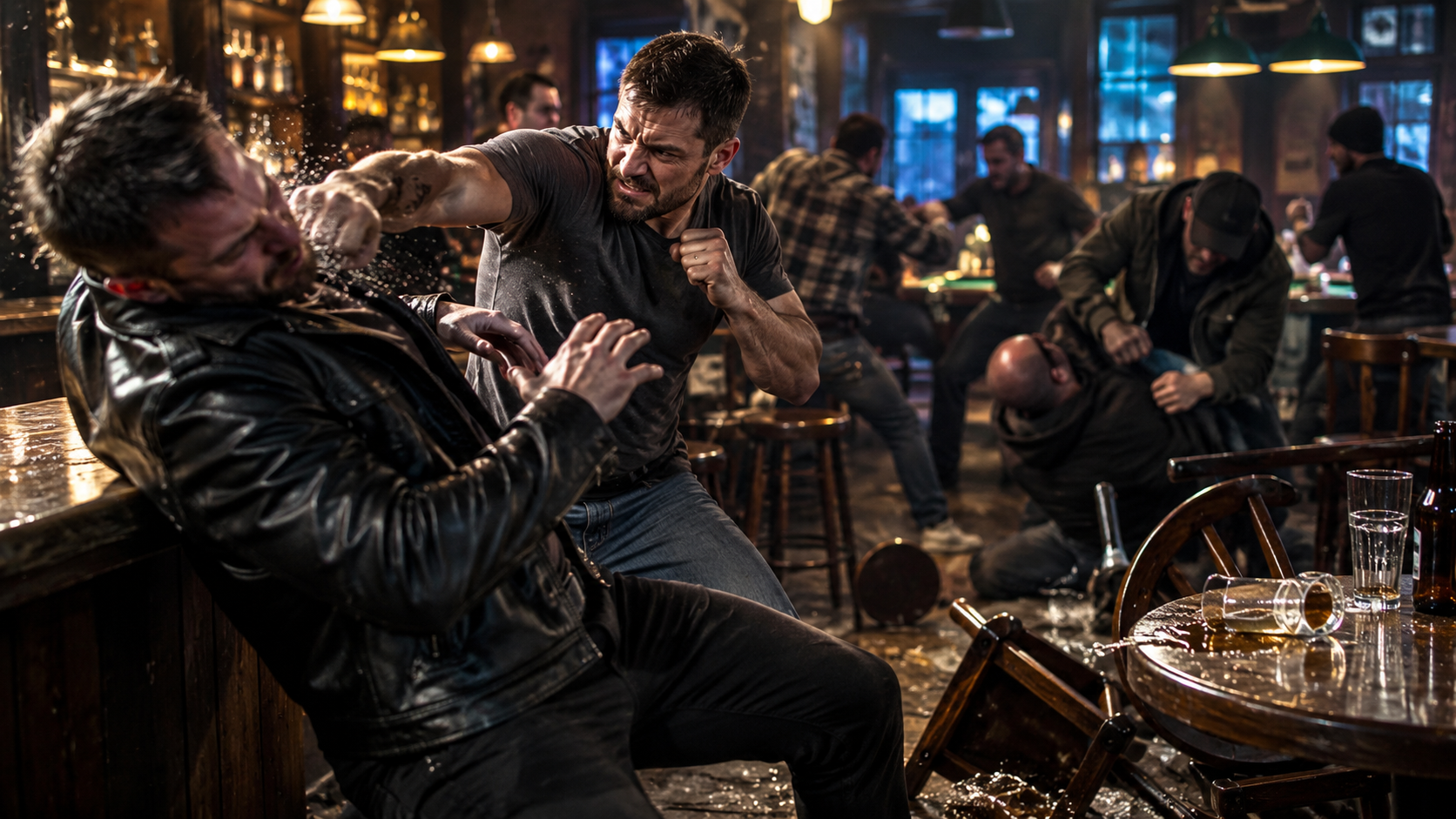 Martial artists face realistic bar fight self-defense challenges