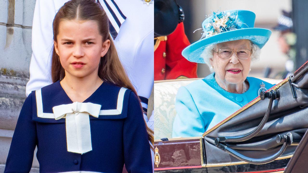 Some fans of the royal family say Princess Charlotte has an uncanny resemblance to Queen Elizabeth II. MEGA