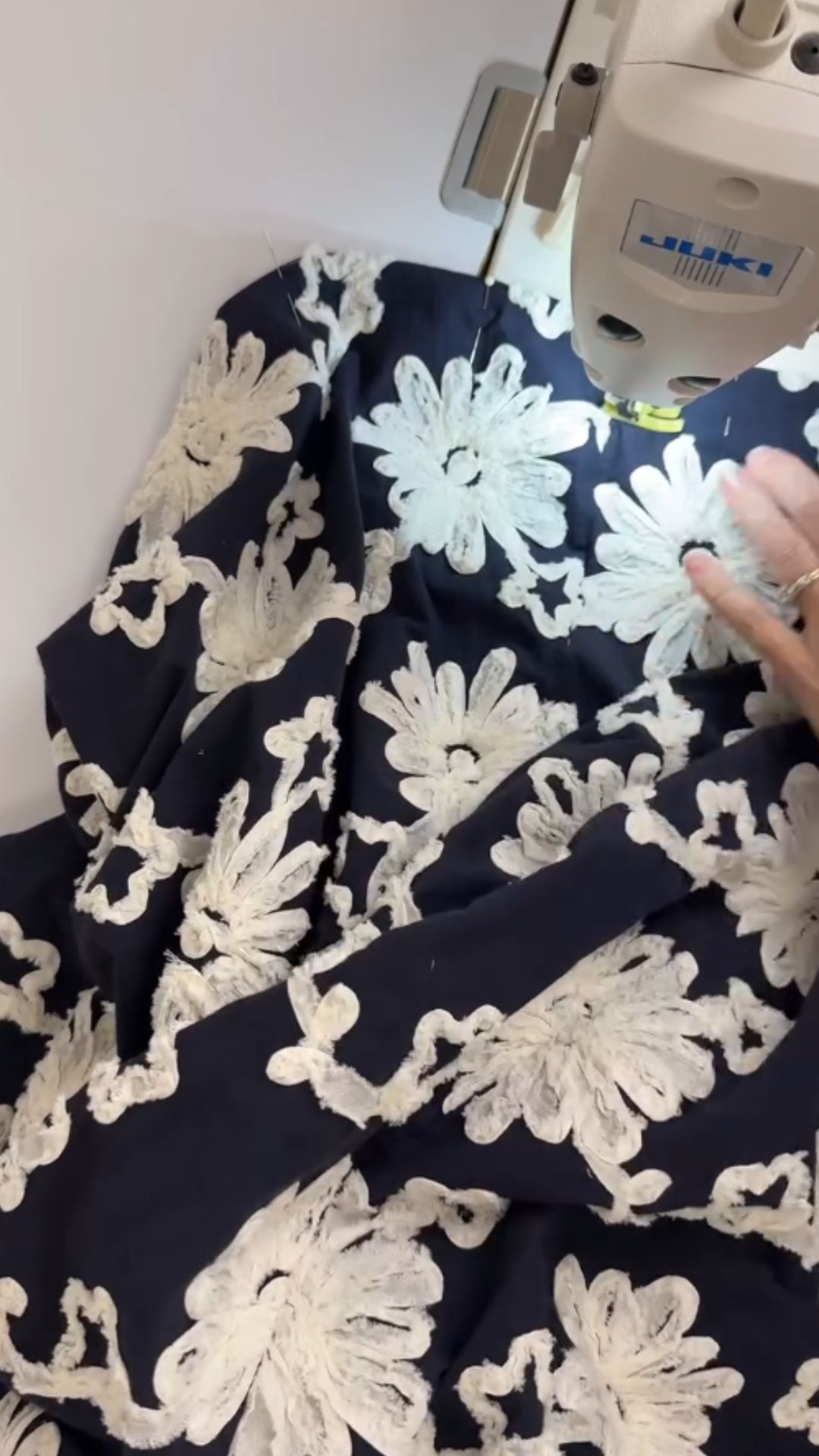 Making a French navy and daisy dress: Sewing process revealed