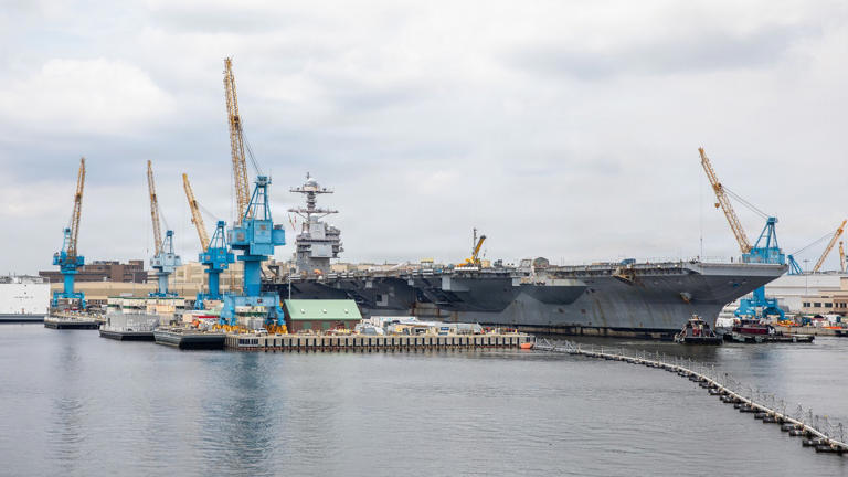 How long will the USS Gerald R Ford be sidelined from action?