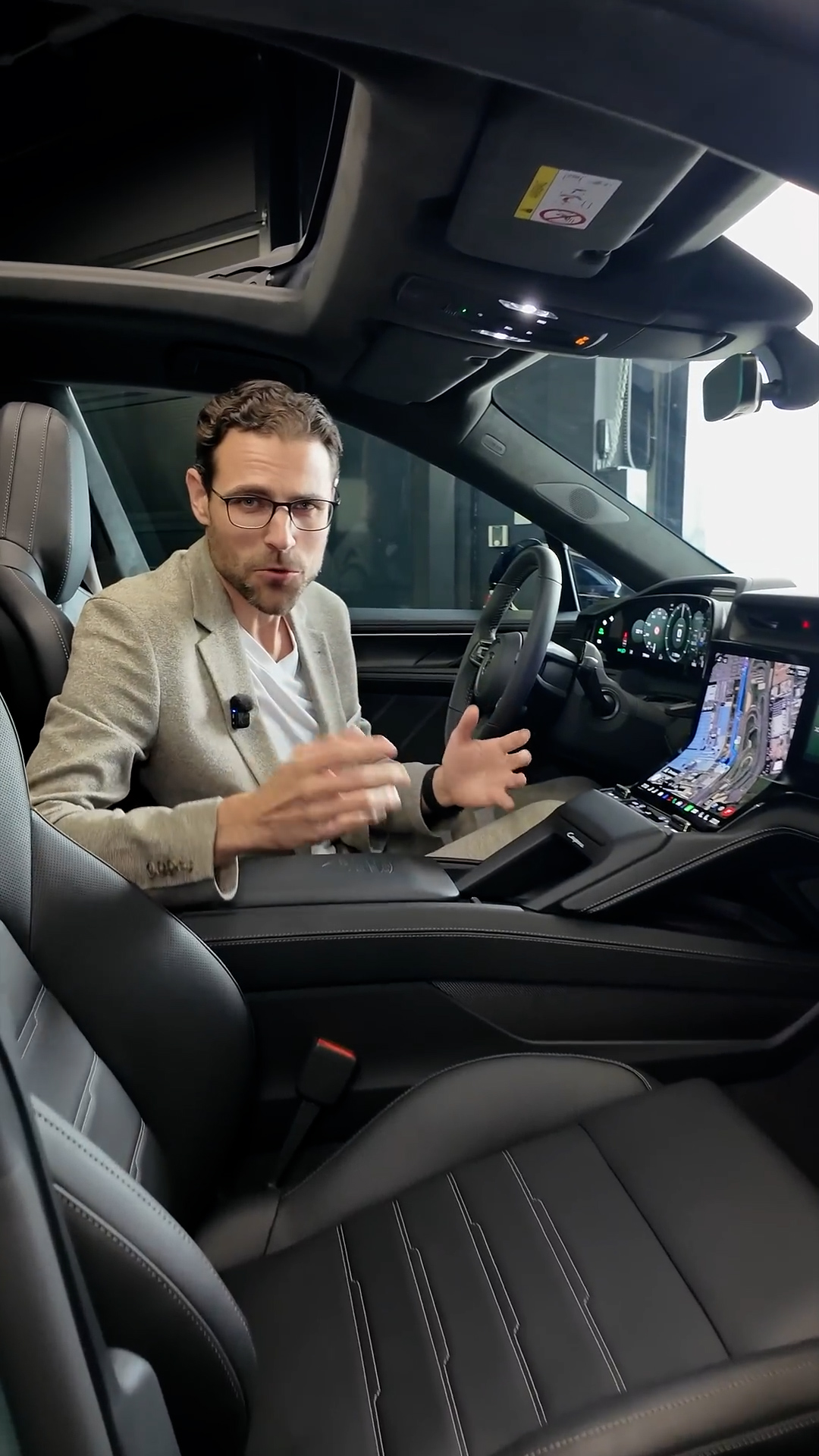 Curved display makes the Porsche Cayenne EV interior more futuristic
