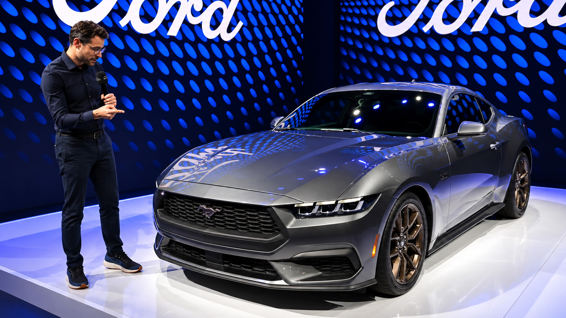 The latest Ford Mustang retains its classic shape with a more modern touch