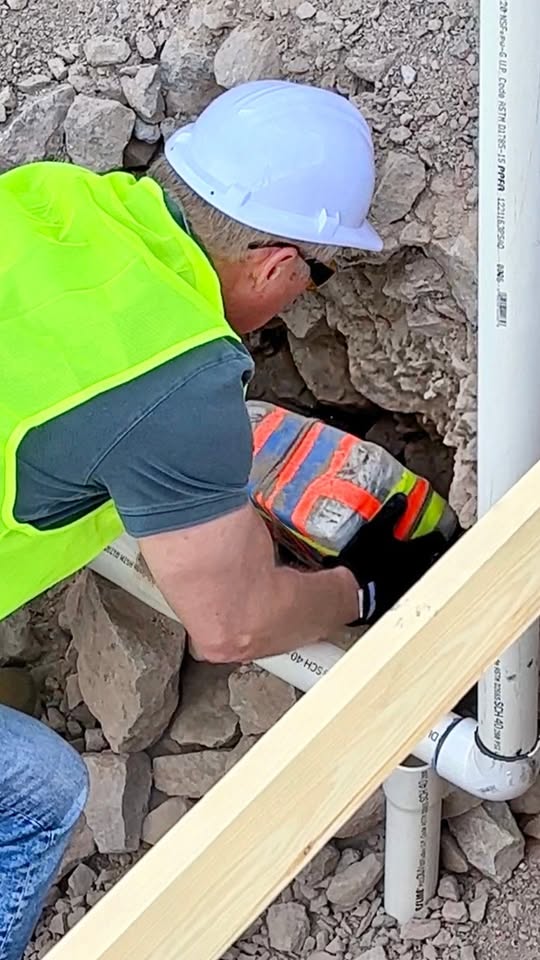Pool builders discover a hidden box during construction