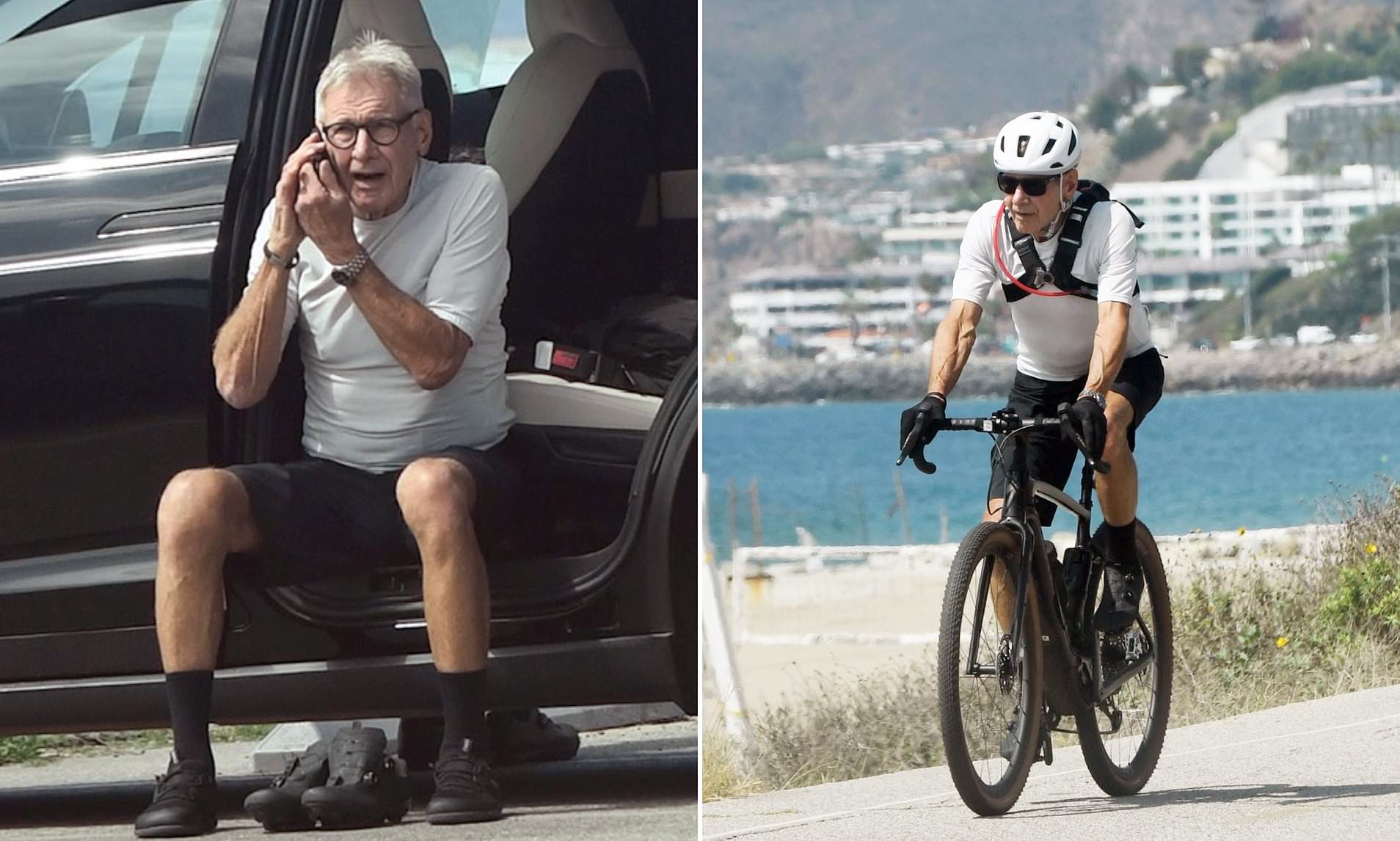 Uber-fit Harrison Ford, 84, blows off his Emmy loss with a grueling ...