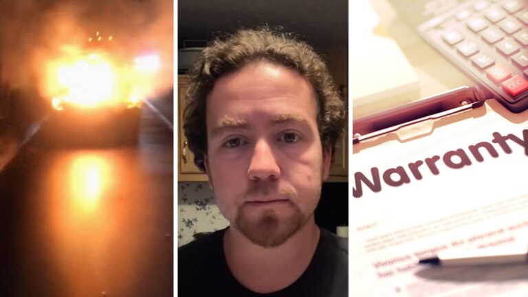 Man drives on California highway in Hyundai. Then it catches fire. Then ...