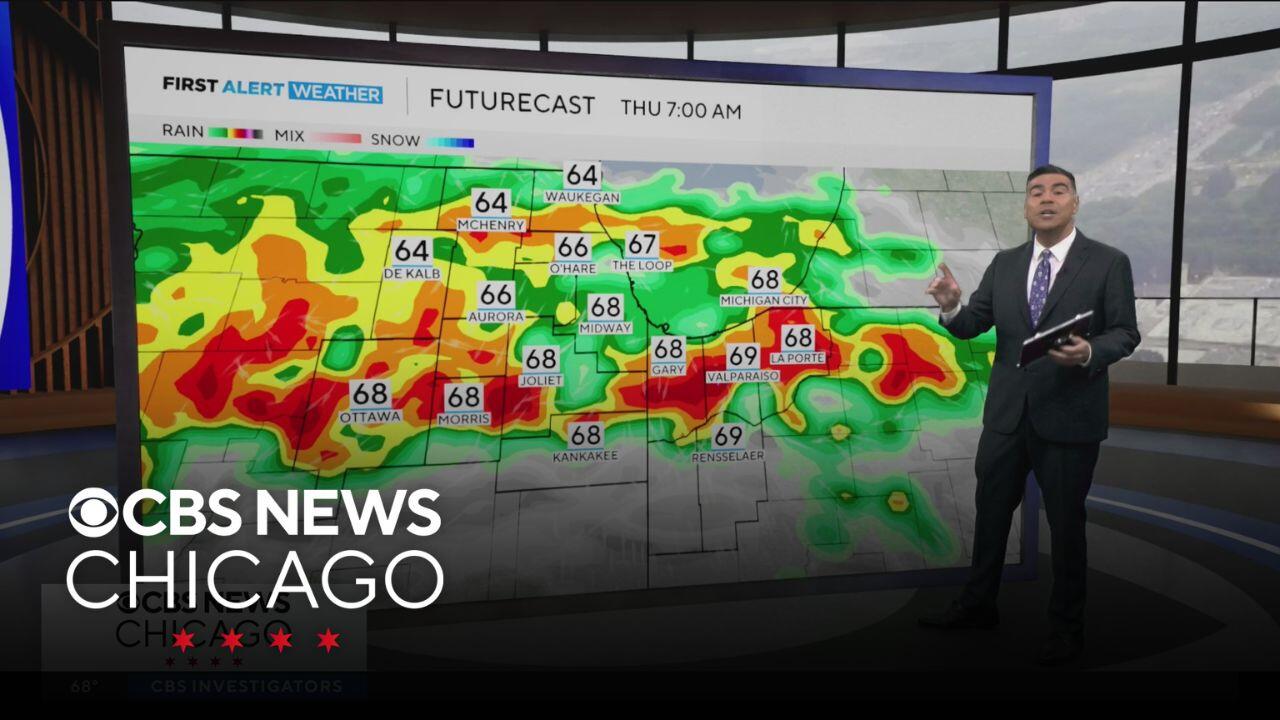 Chicago weather: Patchy rain Wednesday night, heavy rain early Thursday