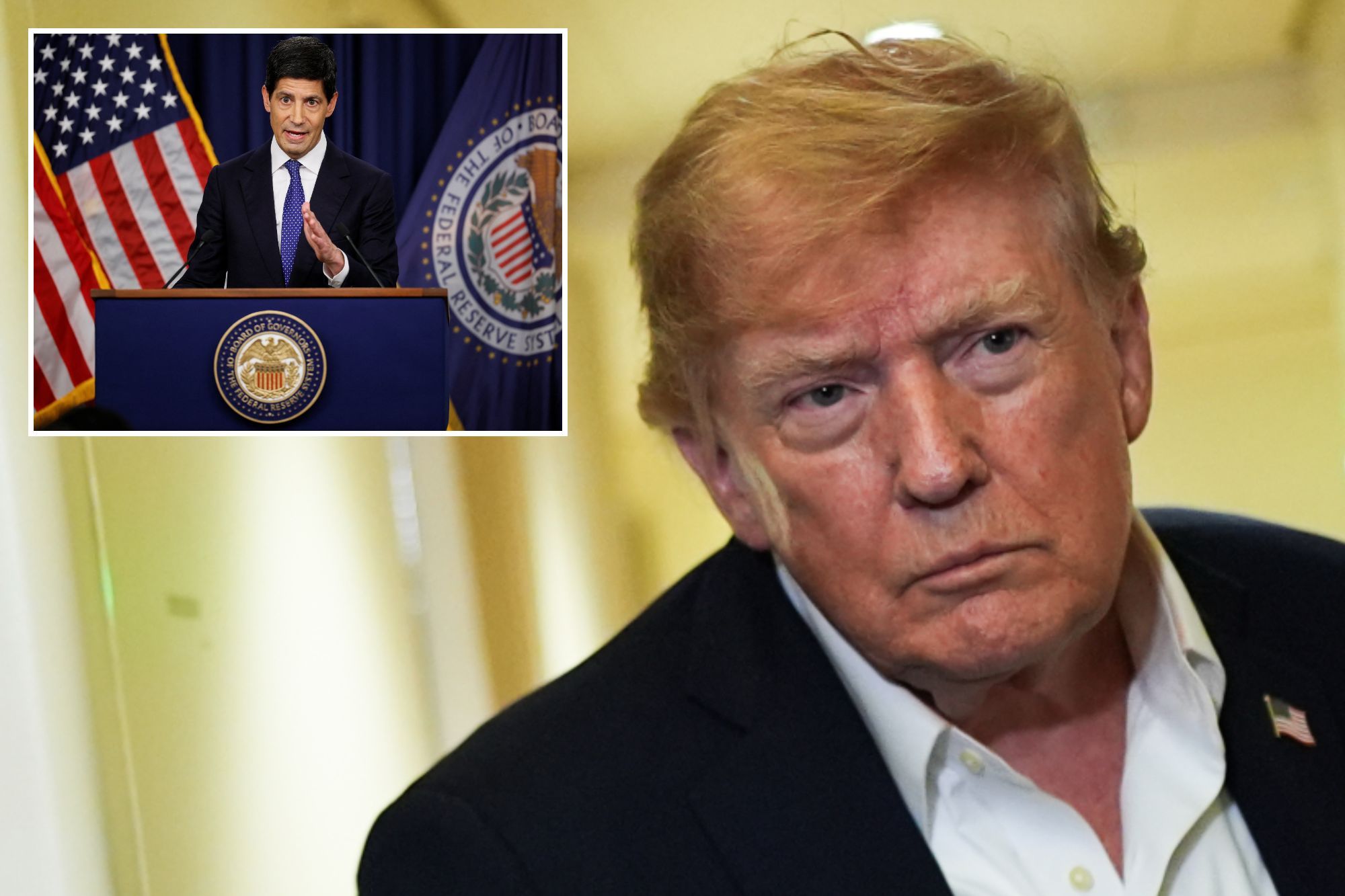 Trump defends Fed chair Kevin Warsh after interest rate hike, blames ...