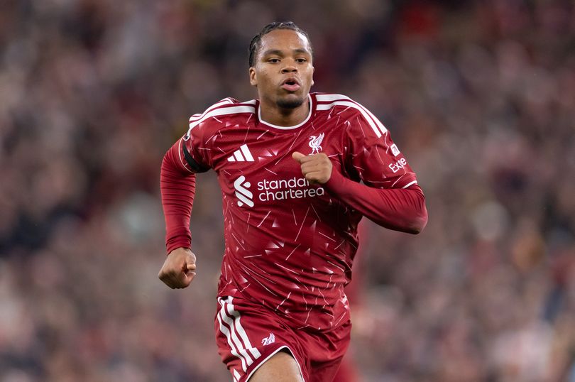 Rio Ngumoha of Liverpool during the UEFA Champions League match against Atletico Madrid