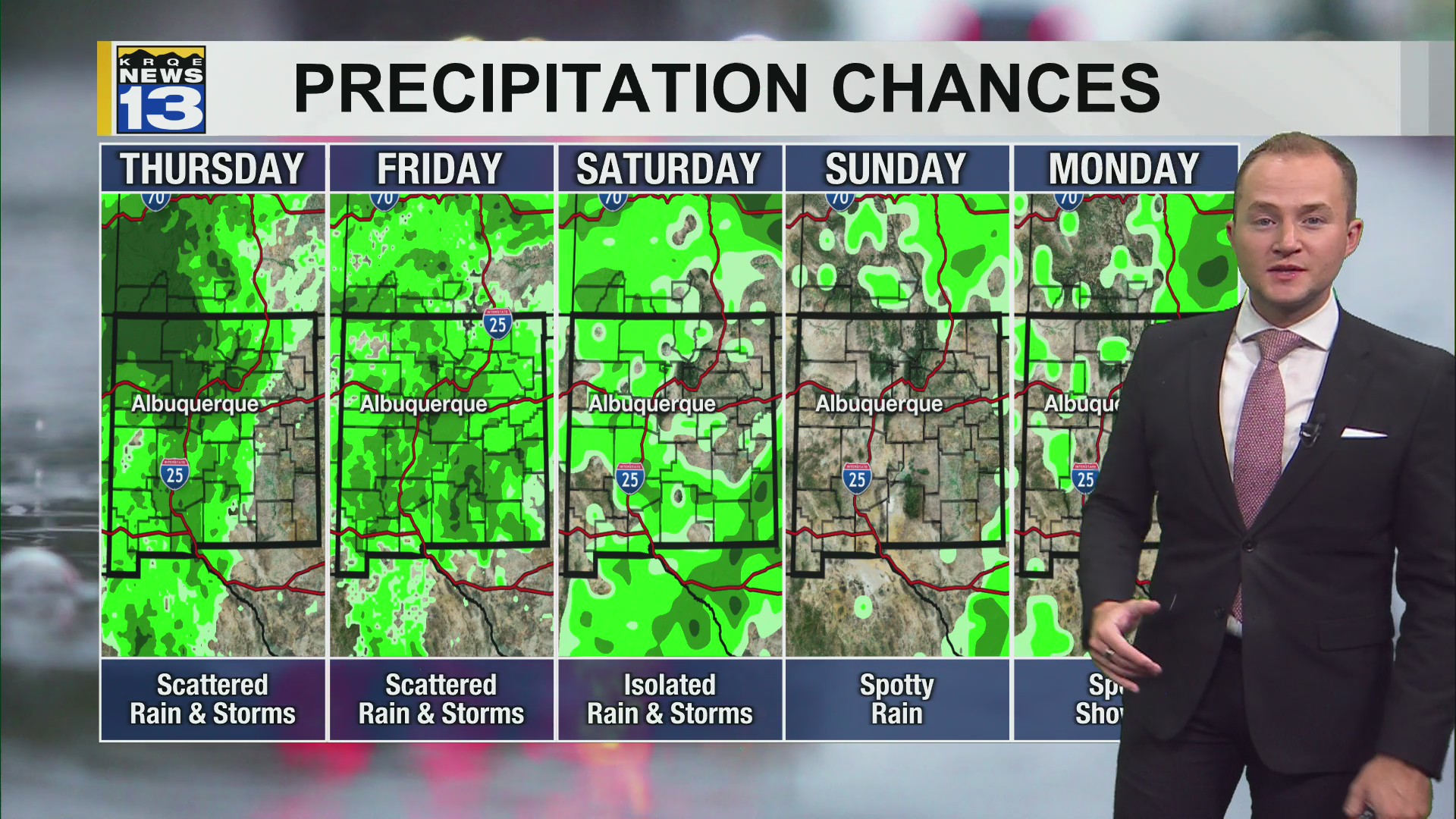 Active monsoon pattern continues into the end of this week