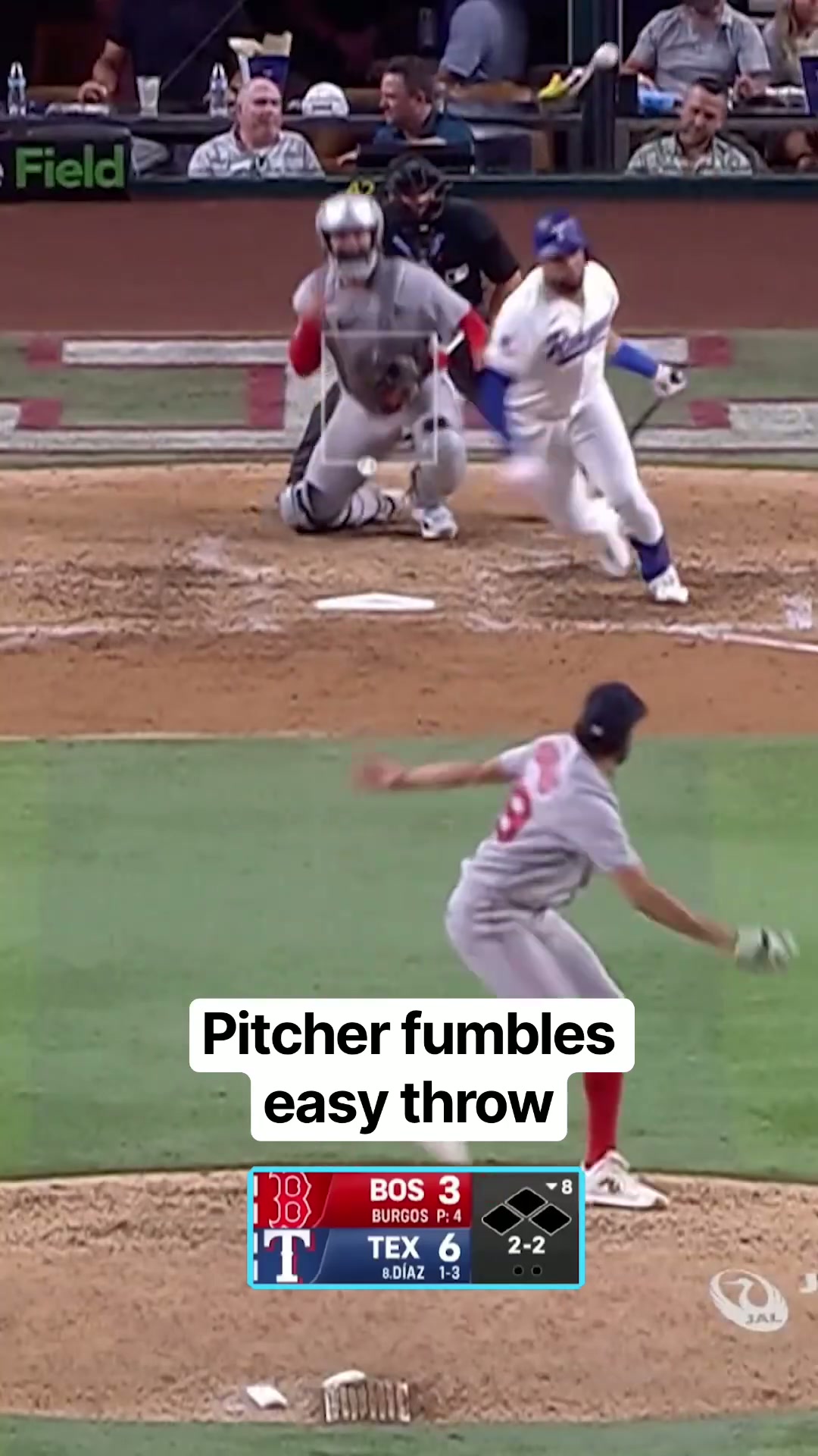Pitcher tosses ball into ground