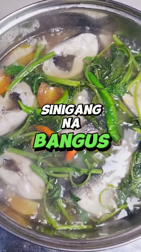 Milkfish sinigang with tangy savory flavor
