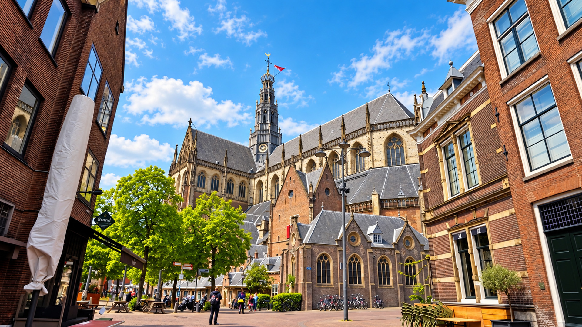 Haarlem, Netherlands charming city near the Dutch coast (4K)