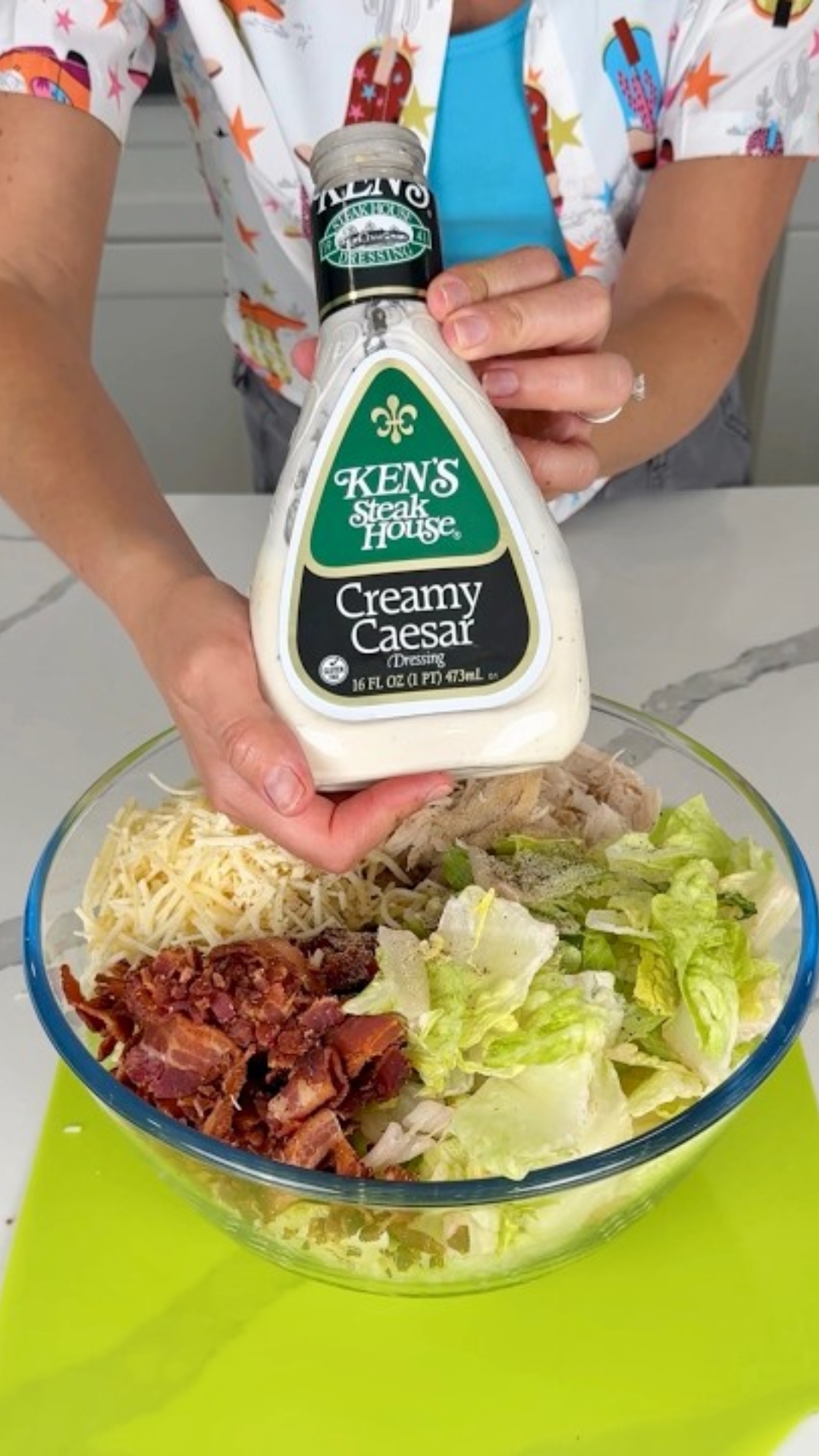 My favorite chicken Caesar pasta salad is so easy to make