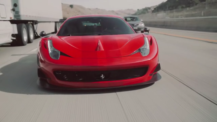 GT3 vs 458 supercar showdown with incredible performance
