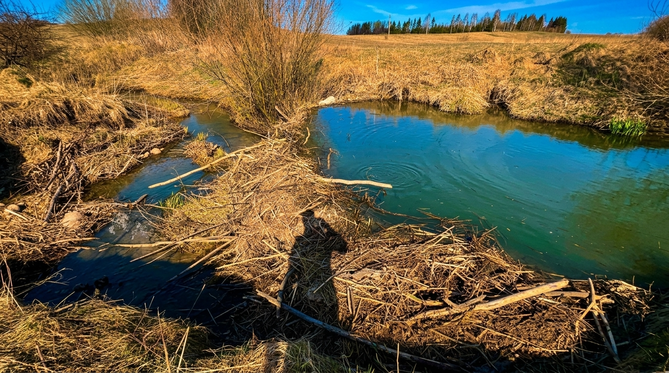 Beaver dam causing flooding & erosion