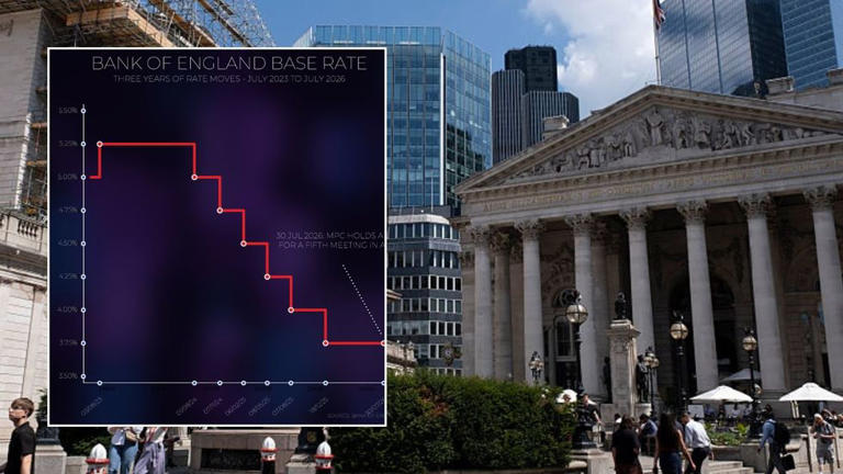 Bank of England holds base rate at 3.75% despite spike in inflation