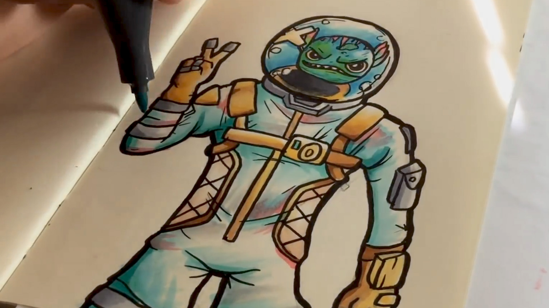 Step by step guide to drawing Leviathan character