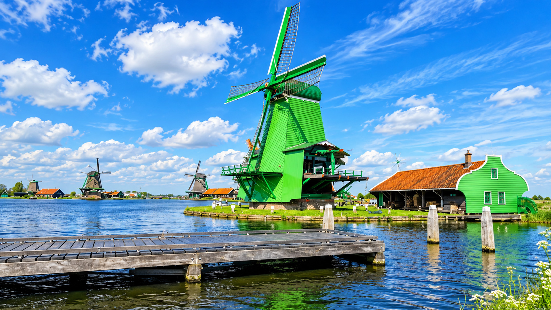 exploring-zaanse-schans-windmills-in-the-netherlands-4k