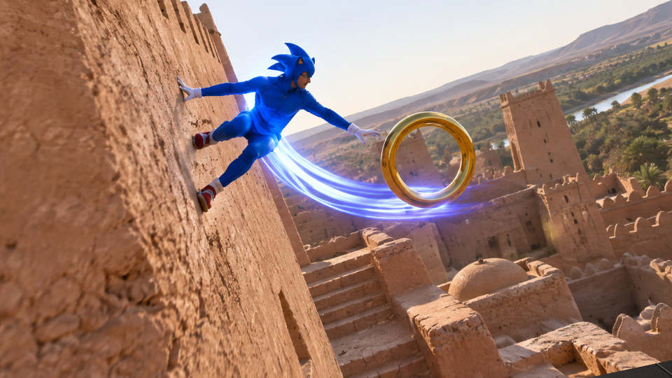 Sonic races through an epic parkour adventure