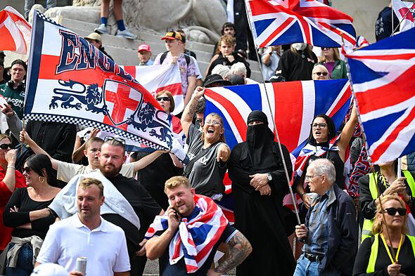 South Coast Patriots And Stand Up To Racism Demonstrate In Portsmouth