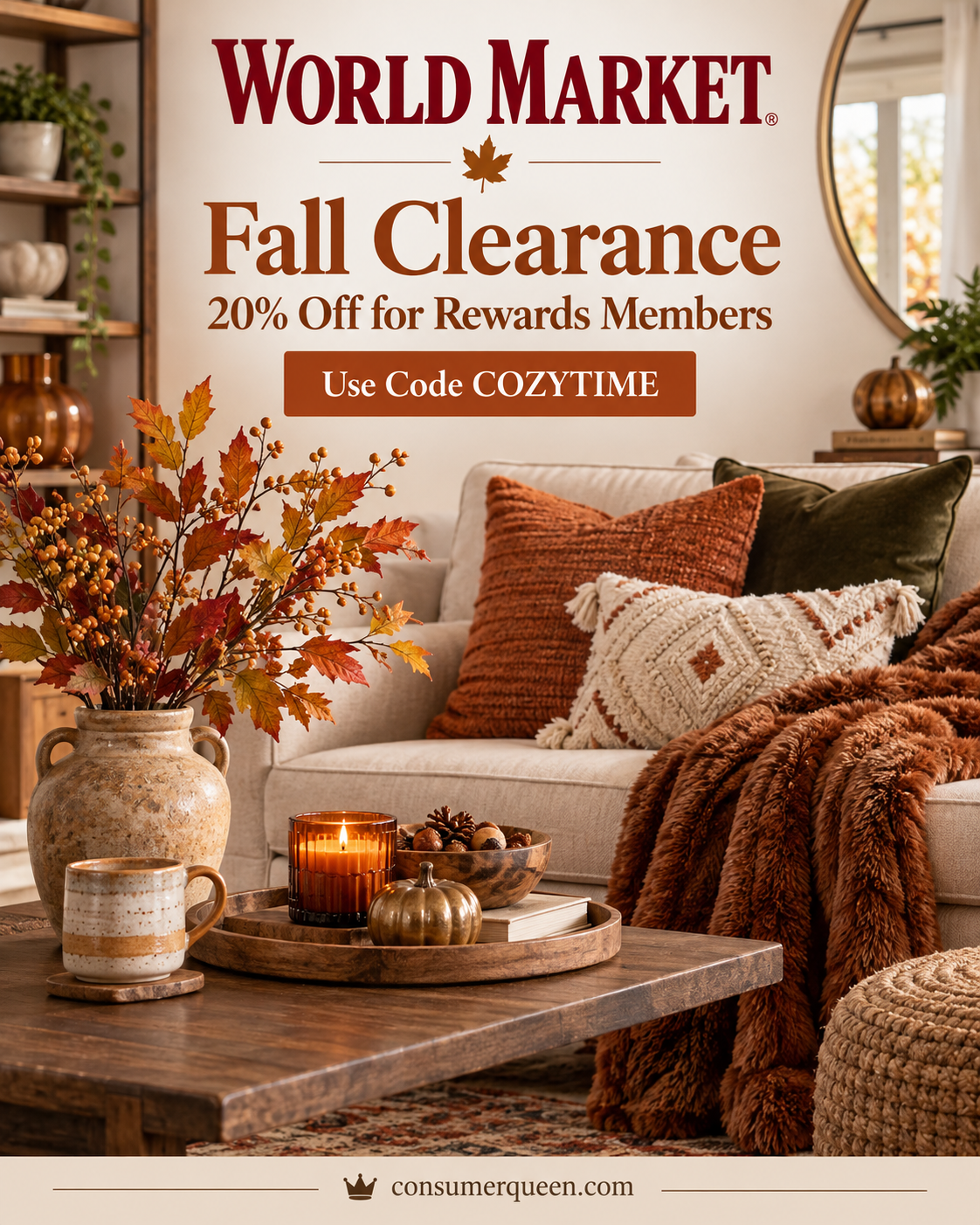 World Market sale: Fall clearance + 20% off for members