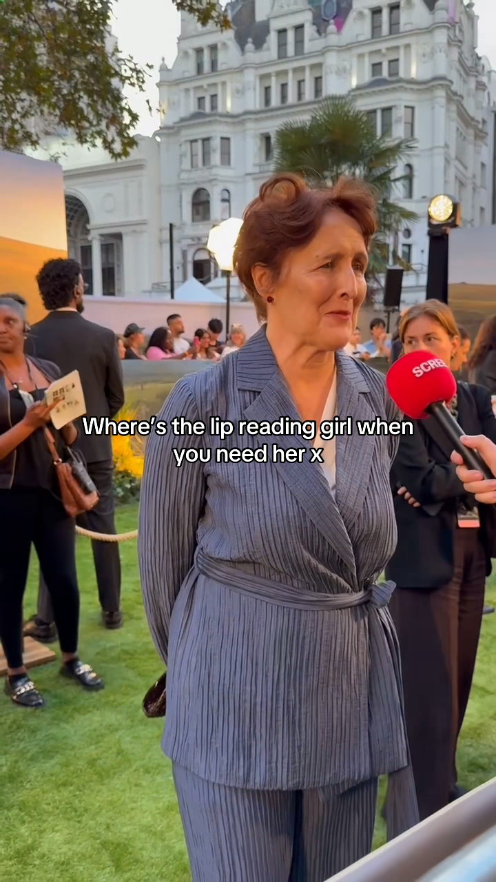 Fiona Shaw's animated chat at the 'Sense and Sensibility' premiere