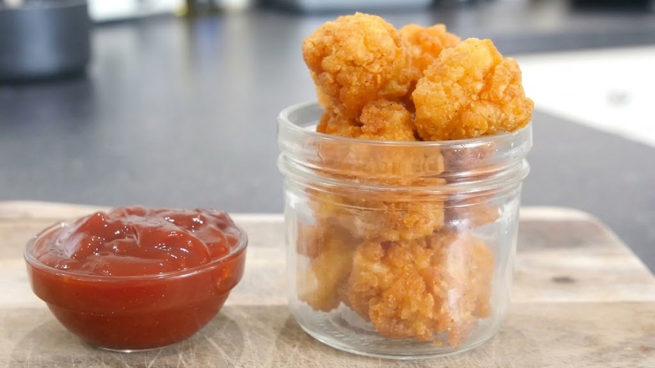 This homemade popcorn chicken has the perfect golden crunch