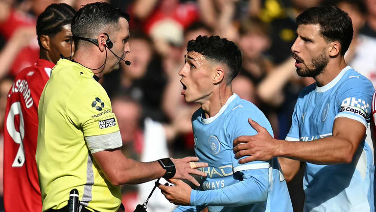 Why is Phil Foden not playing today for Manchester City vs. Liverpool?
