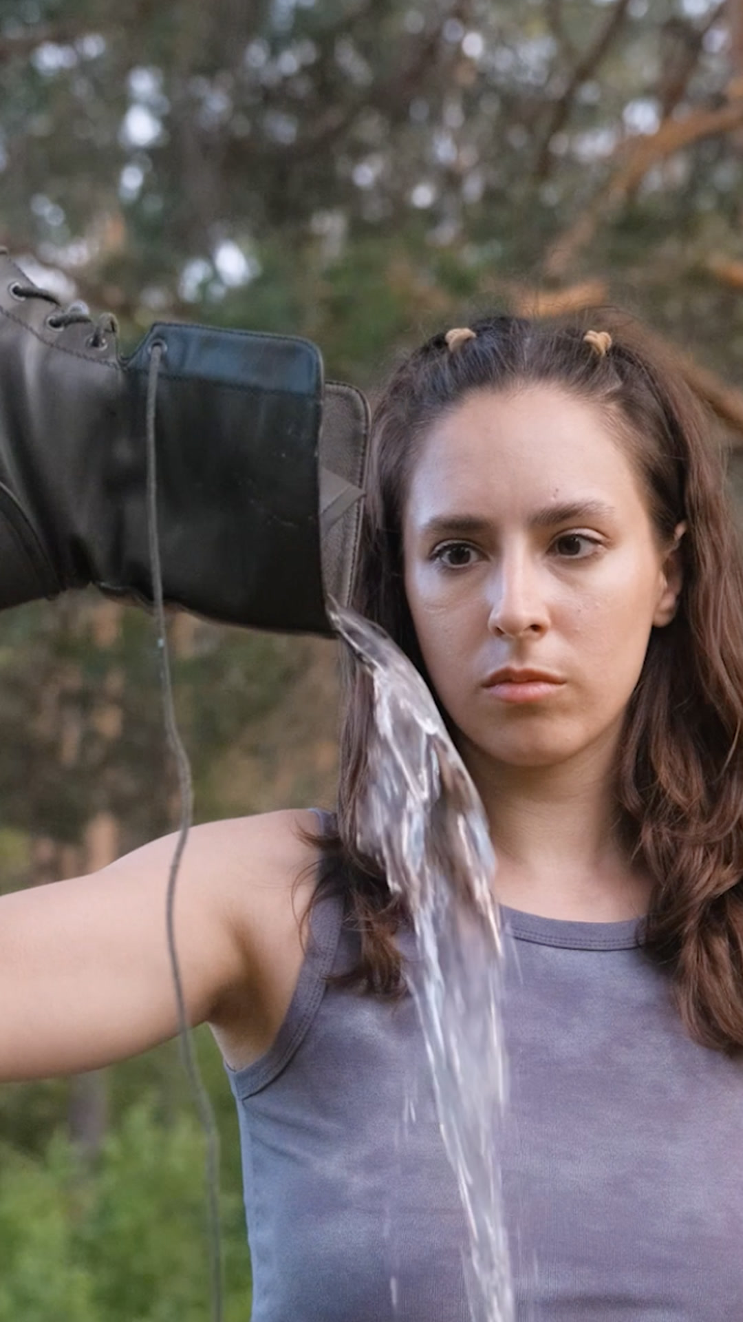 Hack for drying wet boots outdoors!
