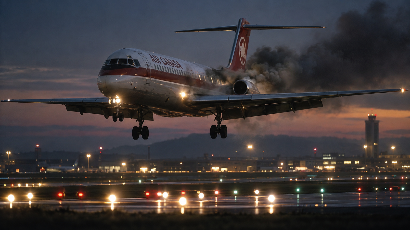 Air Canada flight 797 landed before the cabin fire exploded