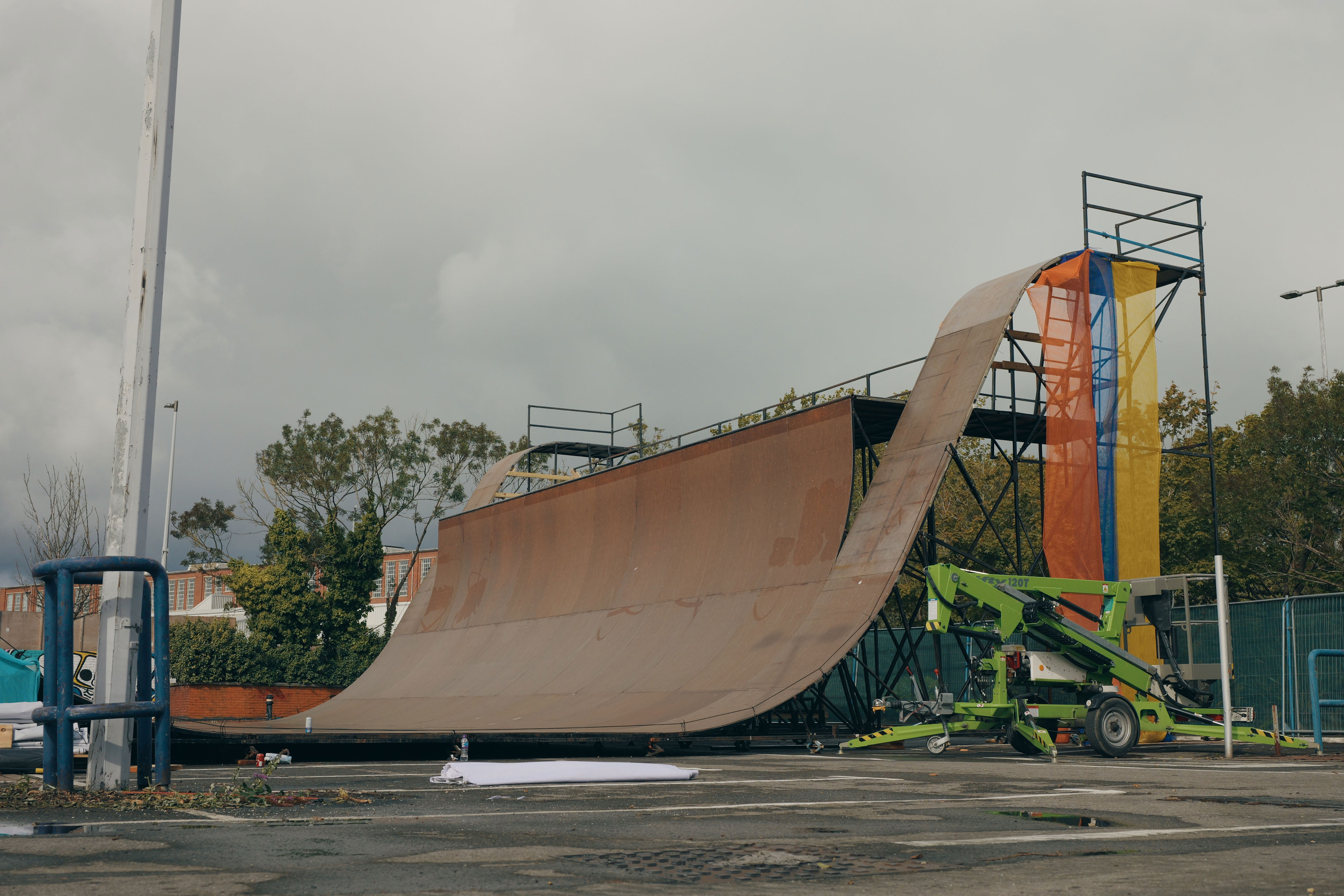 Europe s Largest Vert Ramp Assembled As Pitt St Skatepark Gets Ready 