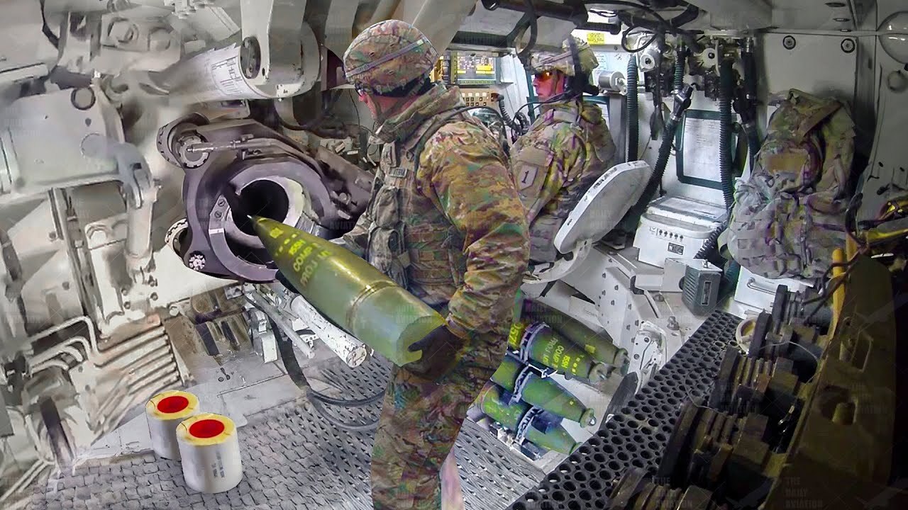 What happens inside a Paladin howitzer when it loads and fires massive ...