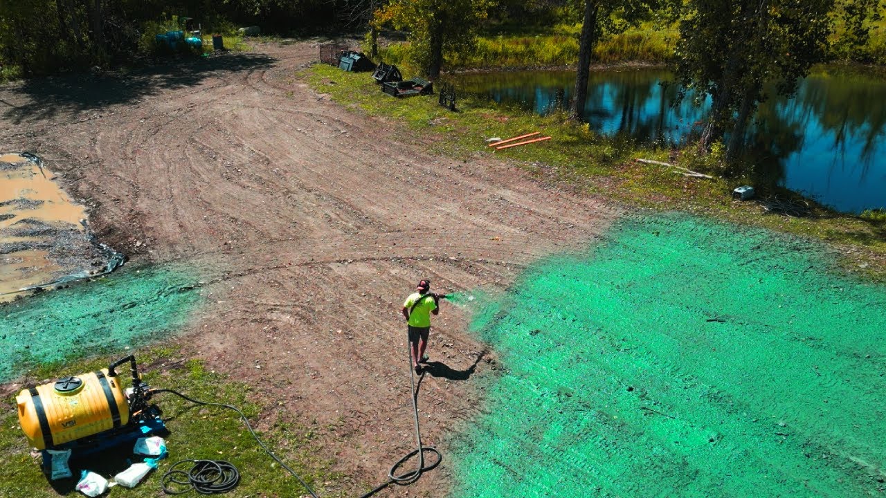 DIY hydroseeding with a rented hydro seeder