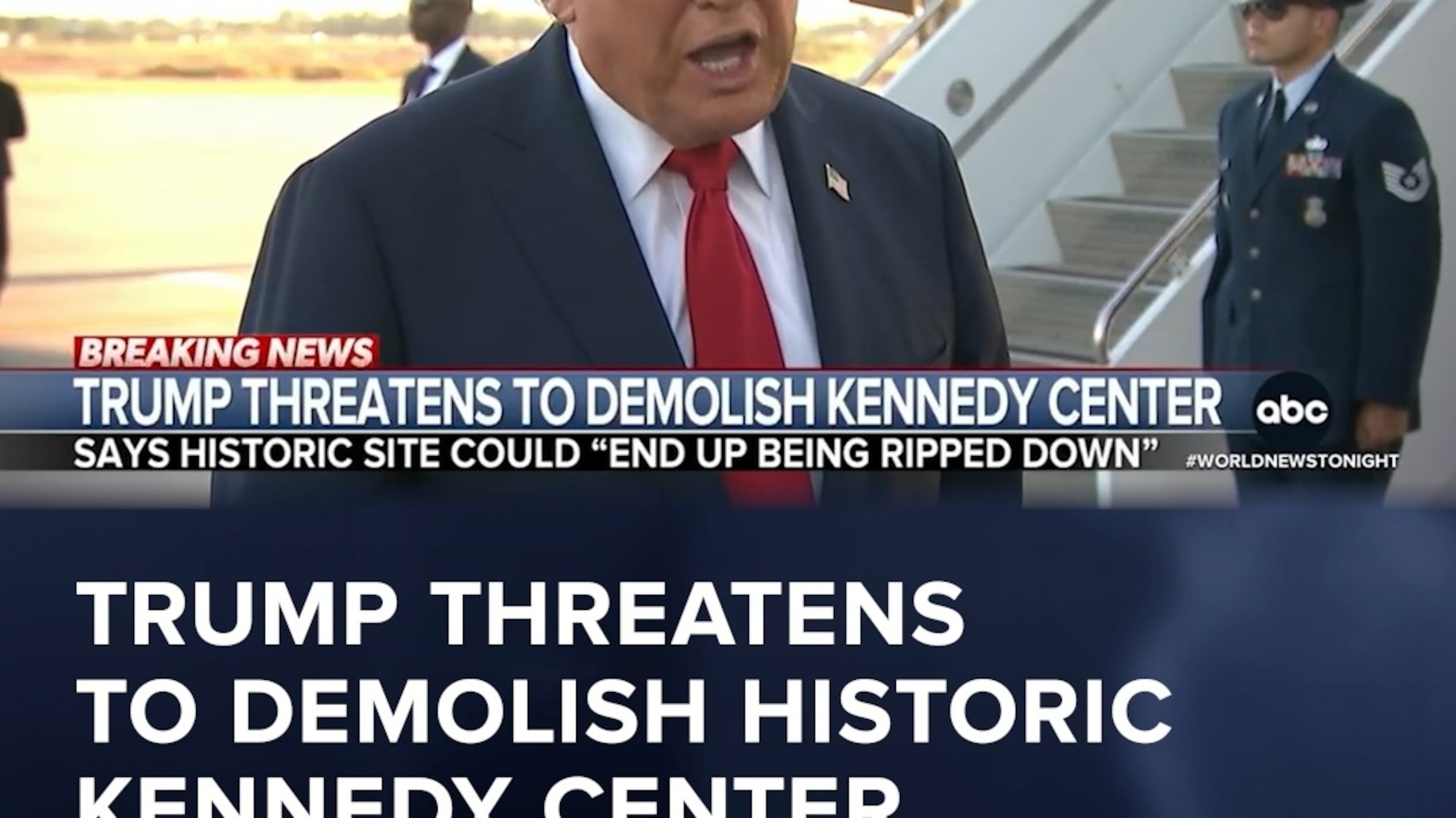 Trump threatens to demolish historic Kennedy Center