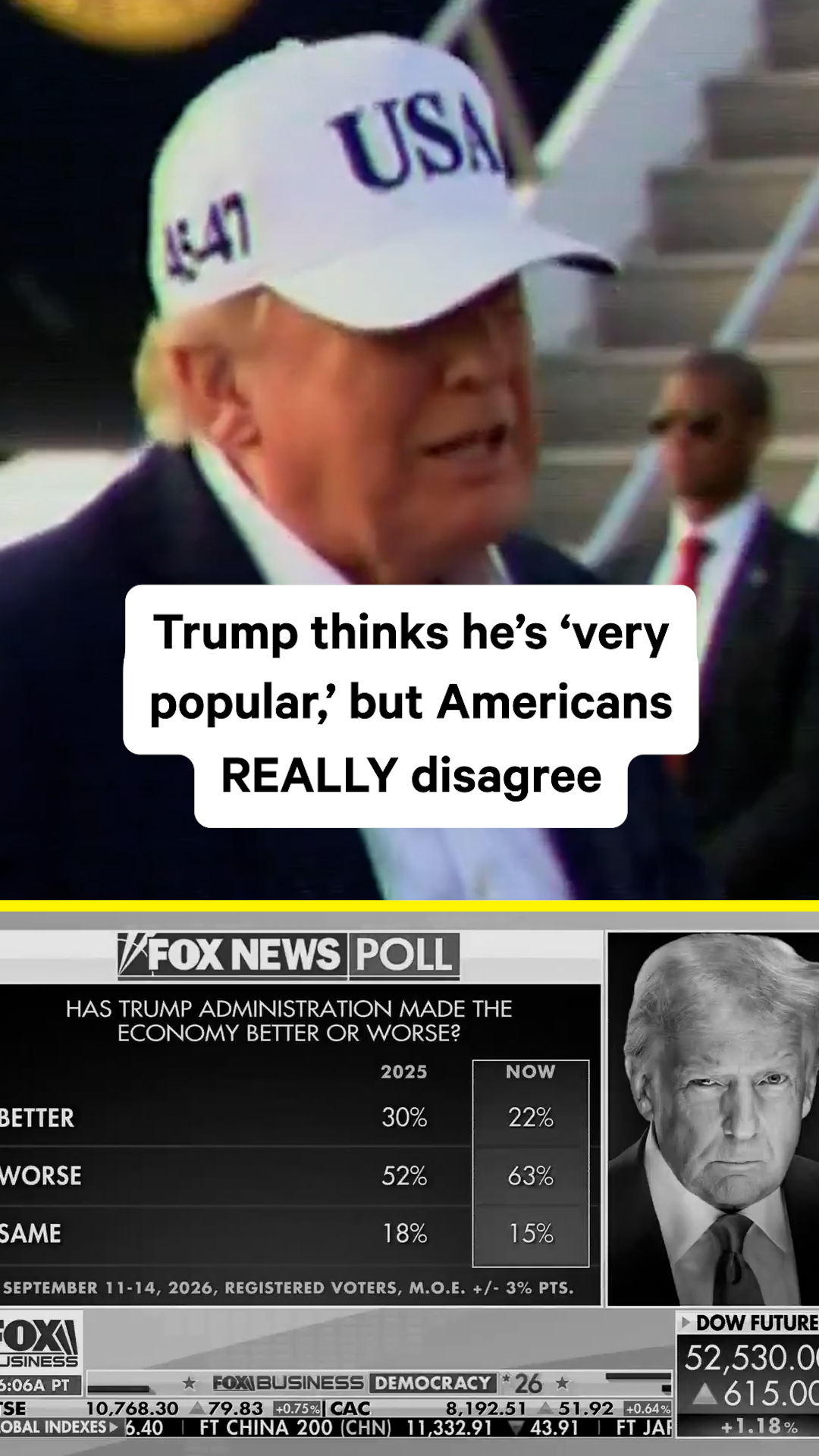 Trump claims popularity polls disagree